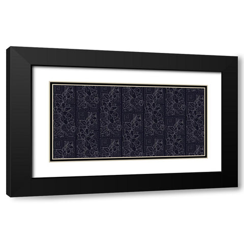 Kimono Quilt Network Black Modern Wood Framed Art Print with Double Matting by Allen, Candace