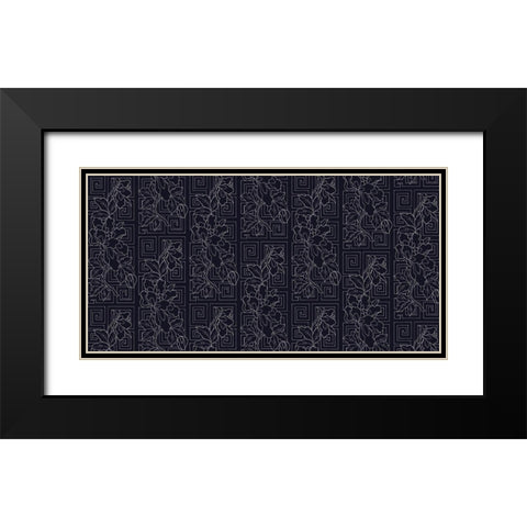 Kimono Quilt Network Black Modern Wood Framed Art Print with Double Matting by Allen, Candace