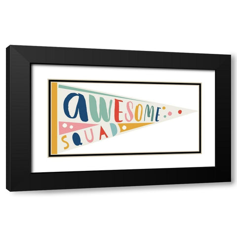 Awesome Pennant 2 Black Modern Wood Framed Art Print with Double Matting by Lula Bijoux and Company