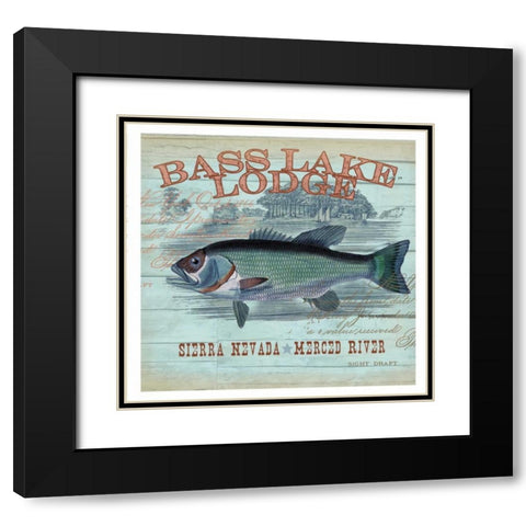 Bass Lake Black Modern Wood Framed Art Print with Double Matting by Allen, Candace
