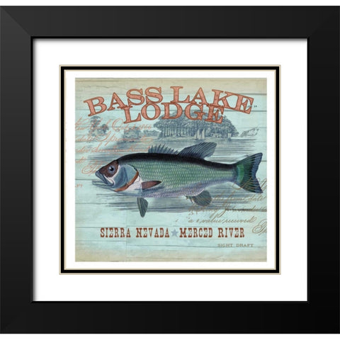 Bass Lake Black Modern Wood Framed Art Print with Double Matting by Allen, Candace