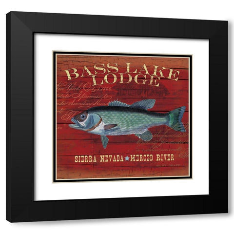 Bass Lake Black Modern Wood Framed Art Print with Double Matting by Allen, Candace