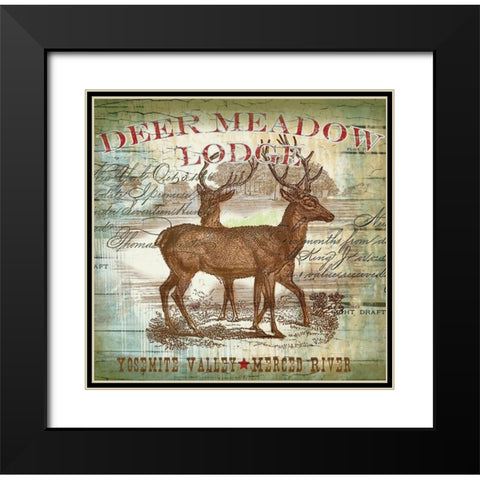 Dear Meadow Black Modern Wood Framed Art Print with Double Matting by Allen, Candace