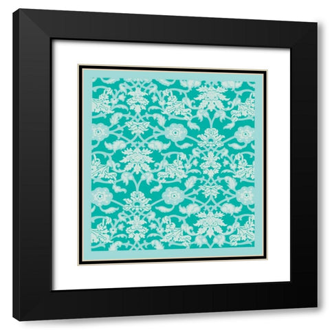 Chinois Pattern Black Modern Wood Framed Art Print with Double Matting by Allen, Candace