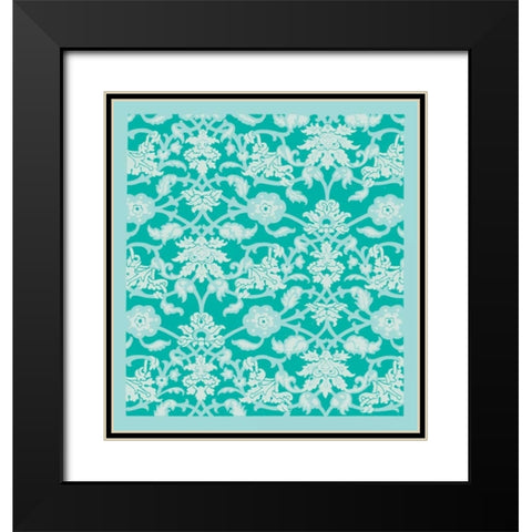 Chinois Pattern Black Modern Wood Framed Art Print with Double Matting by Allen, Candace