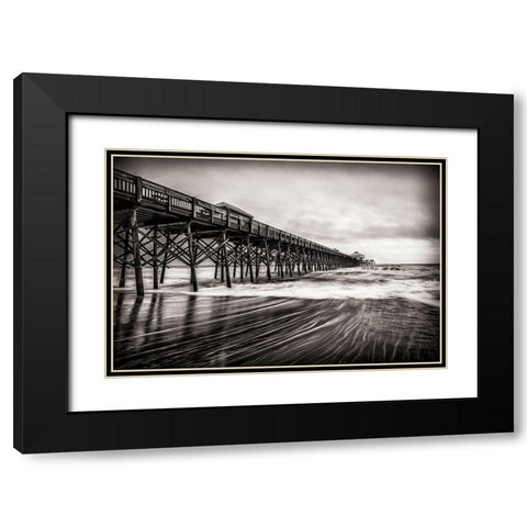 Rushing Tide Black Modern Wood Framed Art Print with Double Matting by Taylor, Glenn