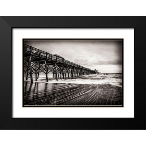 Rushing Tide Black Modern Wood Framed Art Print with Double Matting by Taylor, Glenn