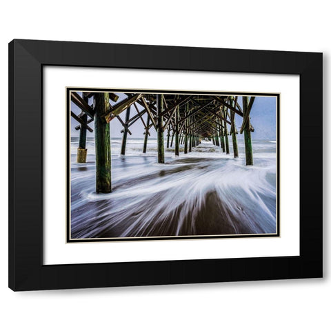 The Rushing Tide 1 Black Modern Wood Framed Art Print with Double Matting by Taylor, Glenn