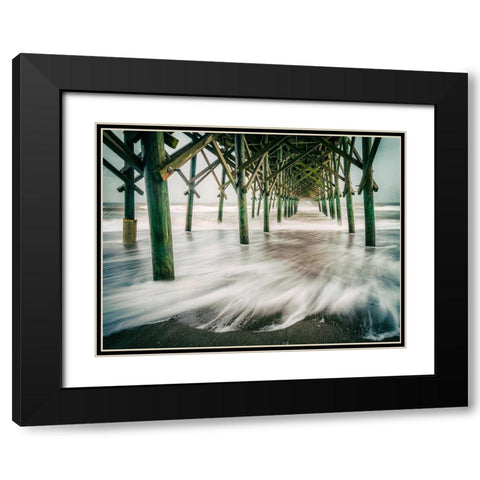The Rushing Tide 2 Black Modern Wood Framed Art Print with Double Matting by Taylor, Glenn