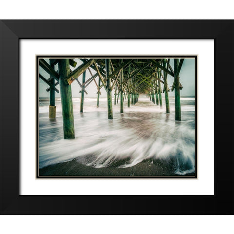 The Rushing Tide 2 Black Modern Wood Framed Art Print with Double Matting by Taylor, Glenn
