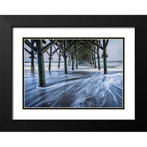 The Rushing Tide 3 Black Modern Wood Framed Art Print with Double Matting by Taylor, Glenn