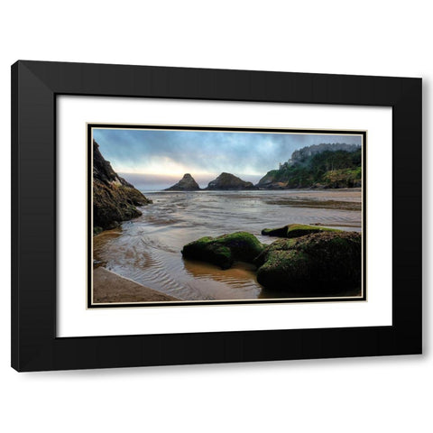 Secret Escape Black Modern Wood Framed Art Print with Double Matting by Taylor, Glenn