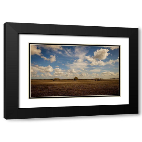 Lonely Earth Black Modern Wood Framed Art Print with Double Matting by Taylor, Glenn