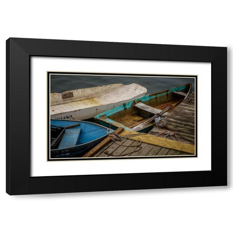 Forgotten Dingys Black Modern Wood Framed Art Print with Double Matting by Taylor, Glenn