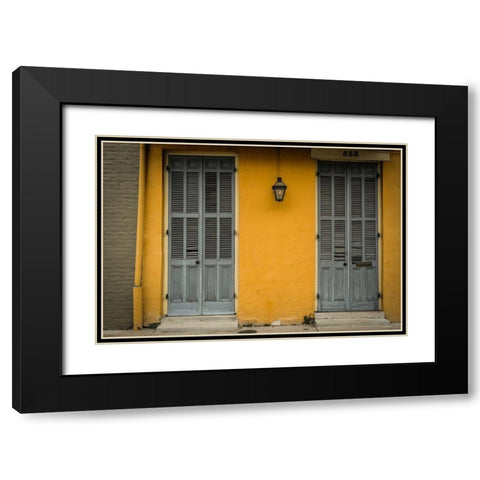 Yellow Entrance Black Modern Wood Framed Art Print with Double Matting by Taylor, Glenn