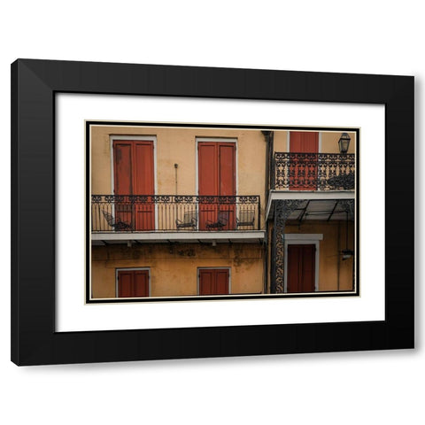 Red Entrance Black Modern Wood Framed Art Print with Double Matting by Taylor, Glenn