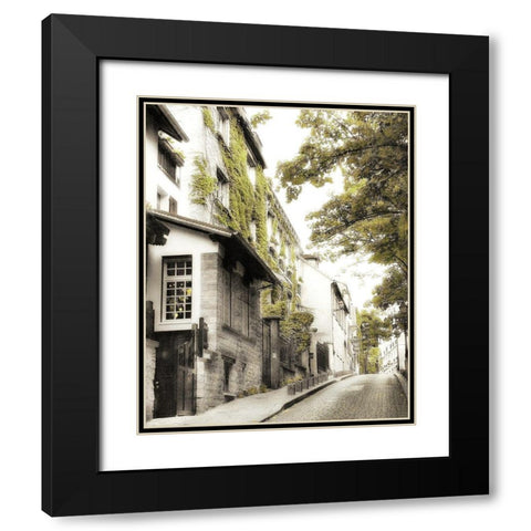 Montmartre Black Modern Wood Framed Art Print with Double Matting by Poinski, Dianne