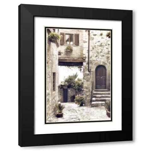 Courtyard Black Modern Wood Framed Art Print with Double Matting by Poinski, Dianne