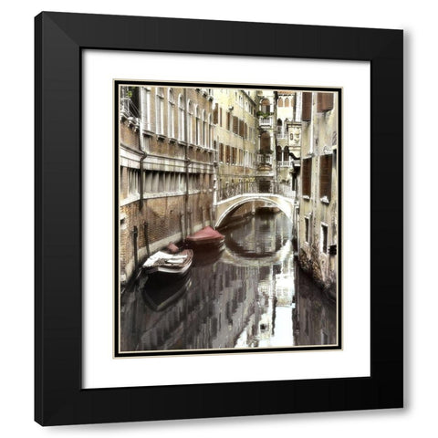 VeniceIII Black Modern Wood Framed Art Print with Double Matting by Poinski, Dianne