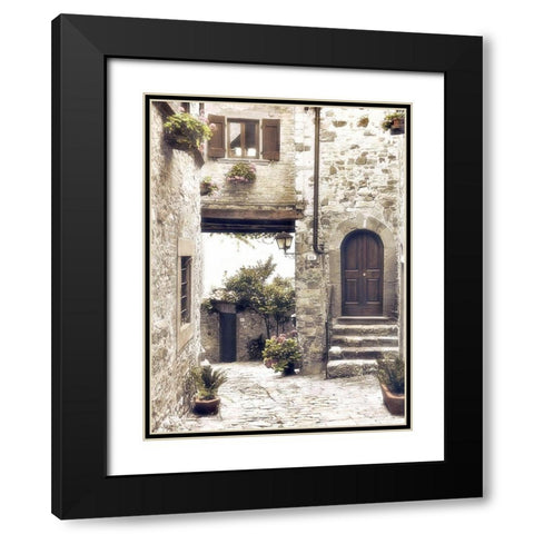 Courtyard Black Modern Wood Framed Art Print with Double Matting by Poinski, Dianne