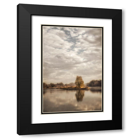 Reflect 1 Black Modern Wood Framed Art Print with Double Matting by Poinski, Dianne