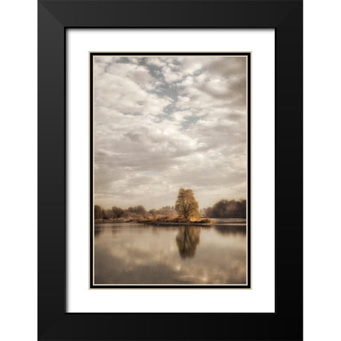 Reflect 1 Black Modern Wood Framed Art Print with Double Matting by Poinski, Dianne