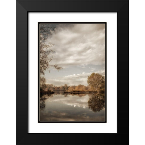 Reflect 2 Black Modern Wood Framed Art Print with Double Matting by Poinski, Dianne
