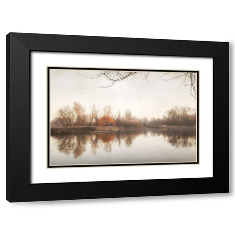 Fire Fall 1 Black Modern Wood Framed Art Print with Double Matting by Poinski, Dianne
