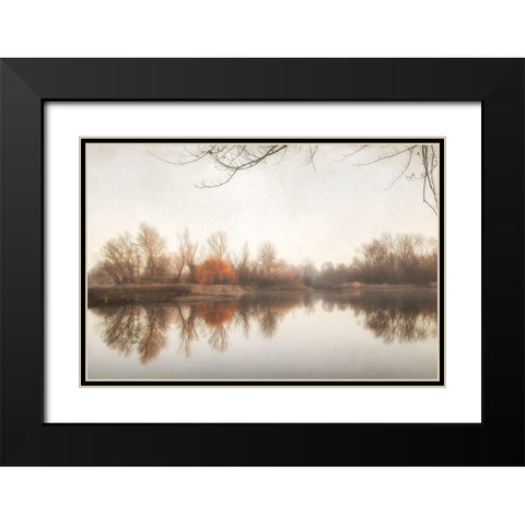 Fire Fall 1 Black Modern Wood Framed Art Print with Double Matting by Poinski, Dianne