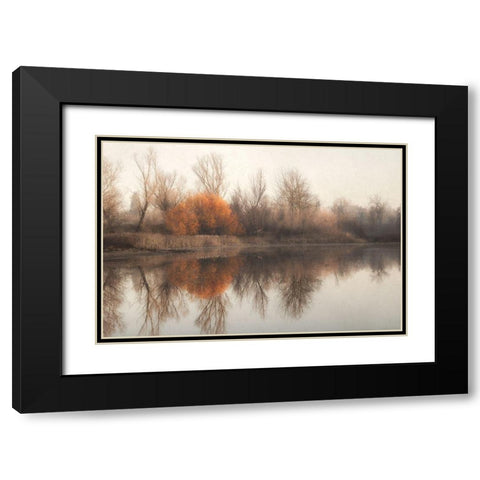 Fire Fall 2 Black Modern Wood Framed Art Print with Double Matting by Poinski, Dianne