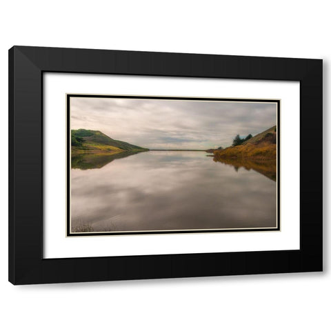 The Lake View 3 Black Modern Wood Framed Art Print with Double Matting by Poinski, Dianne