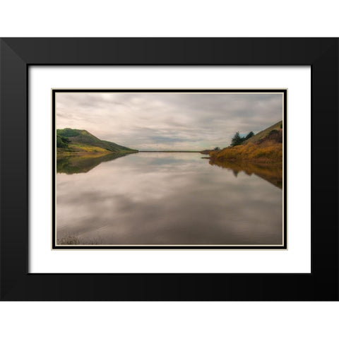 The Lake View 3 Black Modern Wood Framed Art Print with Double Matting by Poinski, Dianne