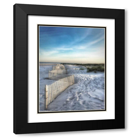 Sand Fence Black Modern Wood Framed Art Print with Double Matting by Rowland, Joseph
