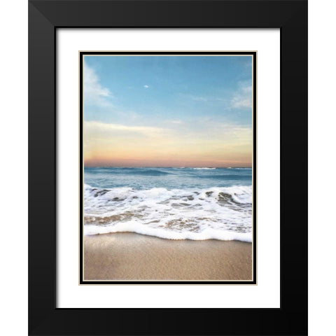 Sunrising Wave Curl Black Modern Wood Framed Art Print with Double Matting by Rowland, Joseph