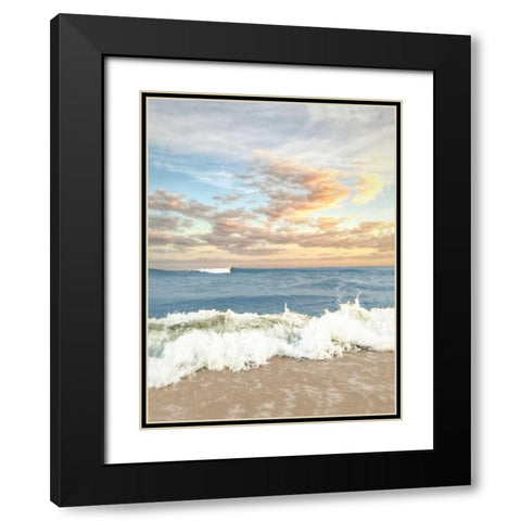 Dawn Of The Crashing Waves Black Modern Wood Framed Art Print with Double Matting by Rowland, Joseph