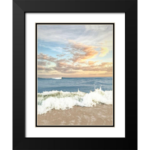 Dawn Of The Crashing Waves Black Modern Wood Framed Art Print with Double Matting by Rowland, Joseph