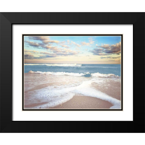 Splitting Waves Black Modern Wood Framed Art Print with Double Matting by Rowland, Joseph