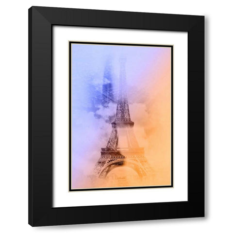 Eiffel 3 Black Modern Wood Framed Art Print with Double Matting by De Carvalho, Sandro