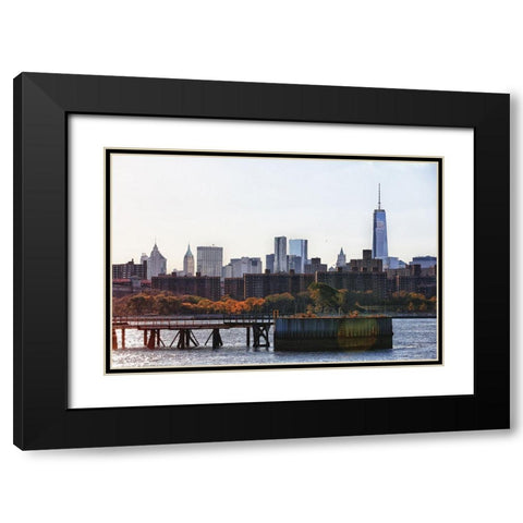 Freedom Tower No People Black Modern Wood Framed Art Print with Double Matting by De Carvalho, Sandro