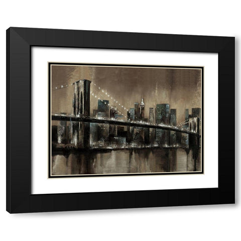 Brooklyn Noir 1 Black Modern Wood Framed Art Print with Double Matting by Sunny