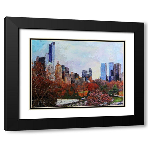 Day in the Park Black Modern Wood Framed Art Print with Double Matting by Ghanooni, Sarah