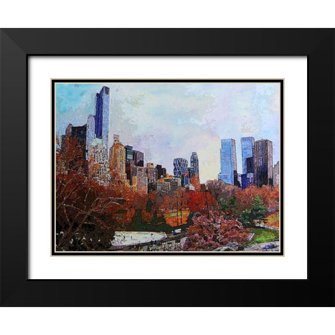 Day in the Park Black Modern Wood Framed Art Print with Double Matting by Ghanooni, Sarah