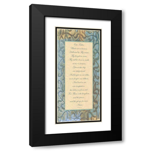 Our Father Panel Black Modern Wood Framed Art Print with Double Matting by Haynes, Smith