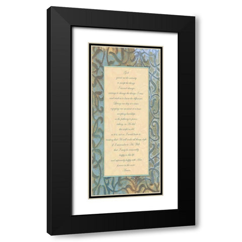 God Serenity Panel Black Modern Wood Framed Art Print with Double Matting by Haynes, Smith