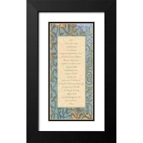 God Serenity Panel Black Modern Wood Framed Art Print with Double Matting by Haynes, Smith