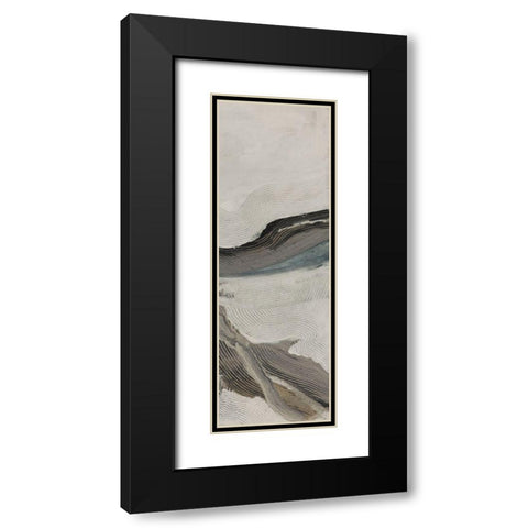 Down Streem Flow 3 Black Modern Wood Framed Art Print with Double Matting by Haynes, Smith