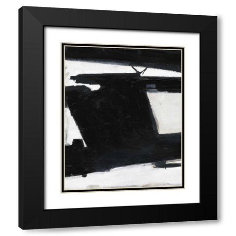 Stark Shapes Black Modern Wood Framed Art Print with Double Matting by Haynes, Smith