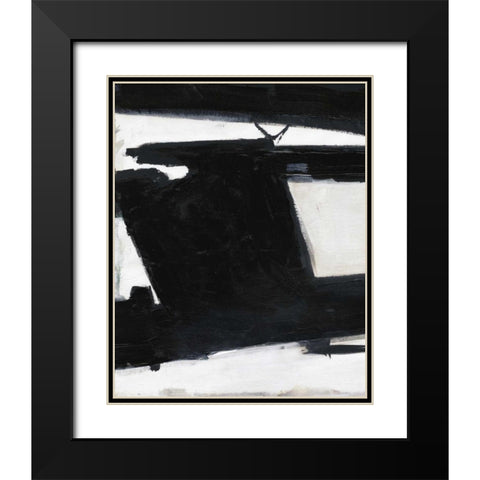 Stark Shapes Black Modern Wood Framed Art Print with Double Matting by Haynes, Smith