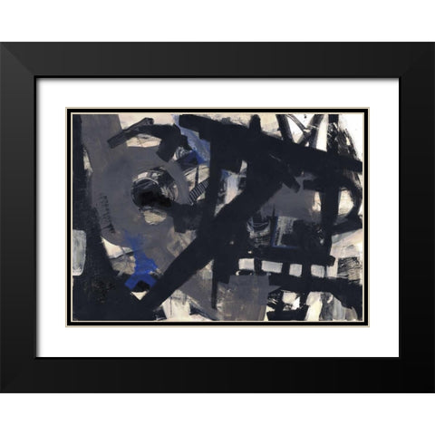 Carmen Black Modern Wood Framed Art Print with Double Matting by Haynes, Smith