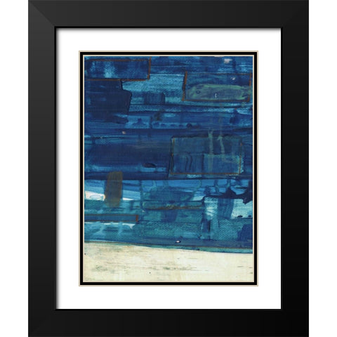 Navystract A Black Modern Wood Framed Art Print with Double Matting by Haynes, Smith